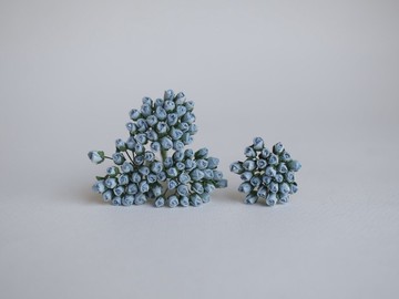 紙花中心裝飾用品，100 件。蕾玫瑰，尺寸1.5厘米，藍色