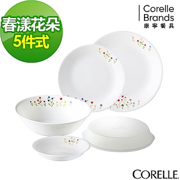 【美國康寧】CORELLE春漾花朵5件式餐盤組-501