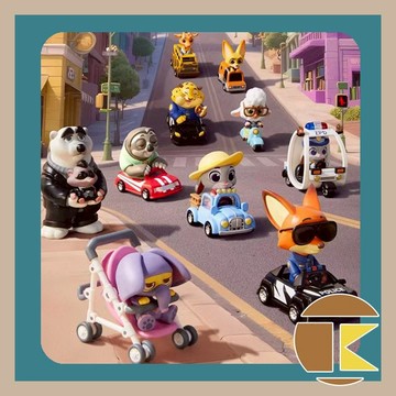 【現貨】迪士尼 瘋狂動物城 嘟嘟趣出行盲盒 動物方城市 盒玩 盲抽 收藏 娛樂 一中盒10入 愛蛋客