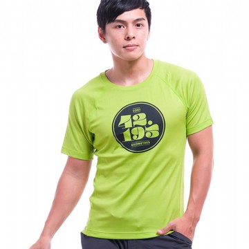 LOKI 男EXODRY圓領全程馬拉松專用排汗衣-A(暗香綠)[LO200071A-Dark Citron]