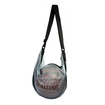 SPALDING 單顆裝籃球網袋 銀藍