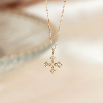Visel 復古十字鑽石項鍊