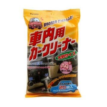 WAVA 日本KYOWA車內用銀離子清潔擦拭巾20枚入