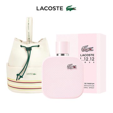 【LACOSTE】經典玫瑰淡香精100ml(贈LACOSTE手拿束口包)