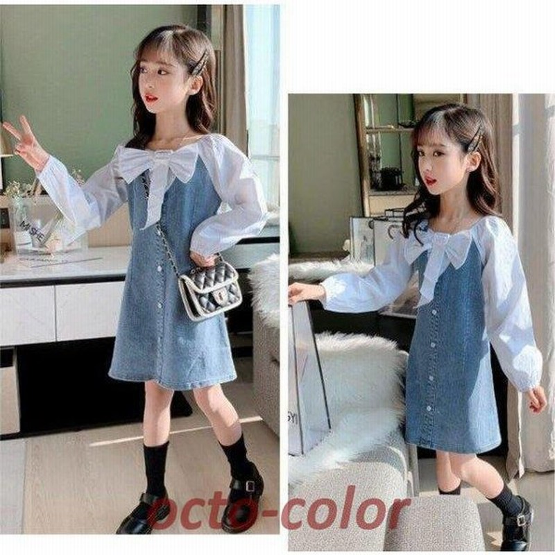 女の子 子供 ワンピース ドレス 可愛いワンピース 子供服 キッズ服 デニムワンピース 通販 Lineポイント最大0 5 Get Lineショッピング