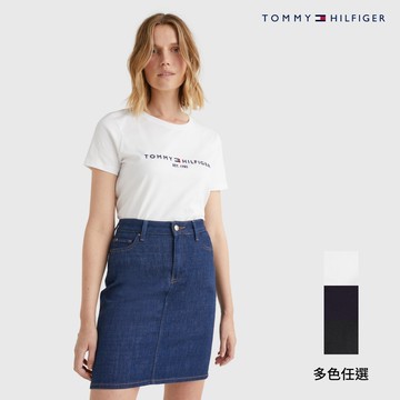 [Tommy Hilfiger]三色有機棉標誌 T恤 白/藍/黑(任選)