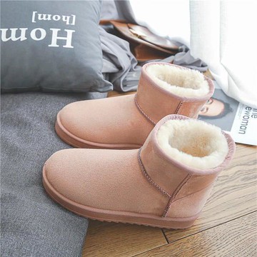 雪靴女冬季2019新款時尚東北百搭學生厚底短筒加絨加厚保暖棉鞋
