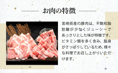 KU091 宮崎県産ブランド豚のロースとバラスライスセット　計1kｇ(ロース500ｇ、バラスライス500ｇ)　便利な個包装　