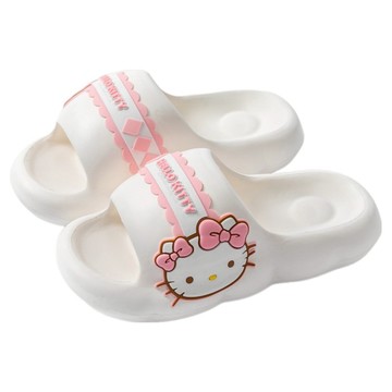 Tongying 女款 室內防滑舒適厚底家居拖鞋 ST253102  25cm  白色