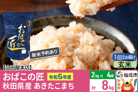 令和5年産 仙北市産 新米予約 おばこの匠 8kg（2kg×4袋）秋田県産あきたこまち 秋田こまち