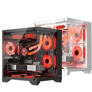 電腦機箱TXMINI立柱MA玻璃全側240無水冷機箱透S1視界海景房【北歐家居生活】