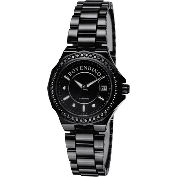 Roven Dino 羅梵迪諾_閃耀美學•頂級藍寶石玻璃陶瓷腕錶-黑〈RD6046〉