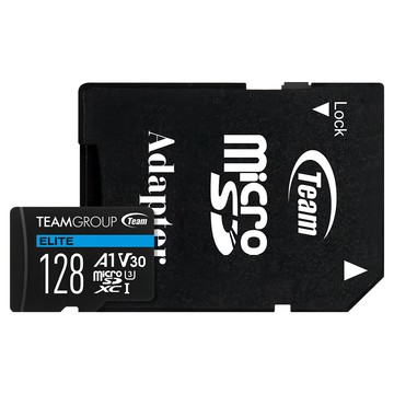 TEAMGROUP 十銓 4K專用高速記憶卡 ELITE MicroSDXC UHS-I U3 A1 128GB 含轉卡  1個