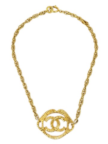 CHANEL Pre-Owned - 1990-2000s CC pendant necklace - women - Gold Plated - One Size