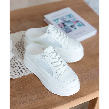 【初秋新品】HS 好走休閒後空增高鞋 杏白