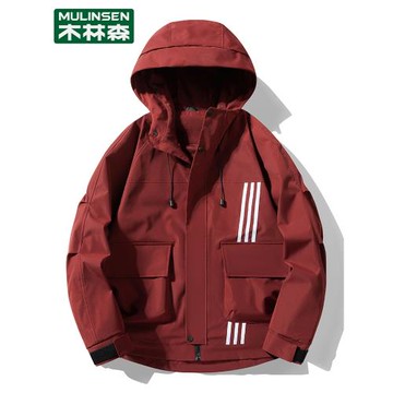 木林森沖鋒衣外套男女款2025新款防風防水單層薄款戶外初春登山服