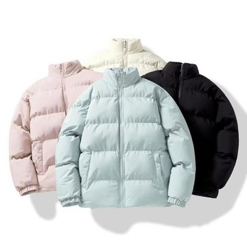 冬季純色立領棉衣男女新款棉襖情侶裝面包服保暖短款羽絨棉服外套