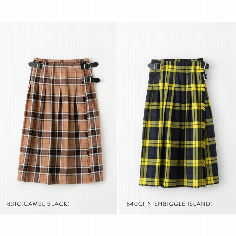 オニール・オブ・ダブリン WRAP SKIRT ウール タック ラップスカート ...