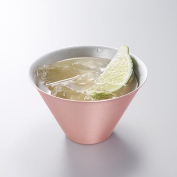 QIU器物日本制R&W 紅銅冰咖啡杯雞尾酒杯沙拉杯 超強保冷性禮盒裝