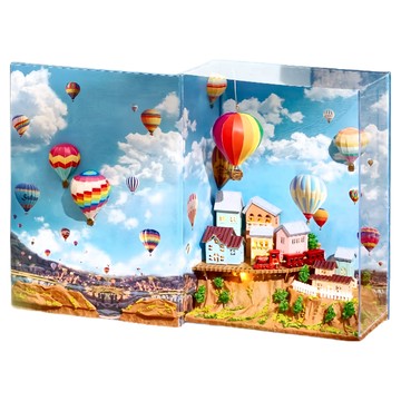 CUTE ROOM 智趣屋 DIY 手作袖珍屋 附防塵罩 N-002 熱氣球  1個