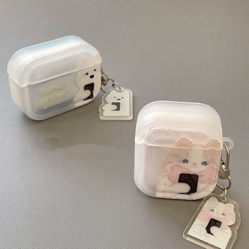 拍照小貓小狗蘋果無線藍牙airpods pro1代耳機保護套2代3代情侶殼