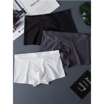 代購冰絲內褲男士2026新款夏季超薄性感透明平角無痕透氣四角短褲