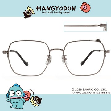 三麗鷗夢幻隊▪︎漢頓｜慢活魚兒 大方框眼鏡｜星霧灰