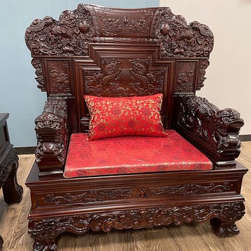 沙發組合 實木沙發別墅沙發組合 公司貨 免運 熱銷 速發 附發票 仿古實木沙發客廳組合套裝雕花明清別墅家具中式仿紅木古典家用 支持訂製