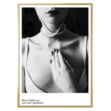 謎樣 掛畫 優雅細邊  70 x 50cm  金色