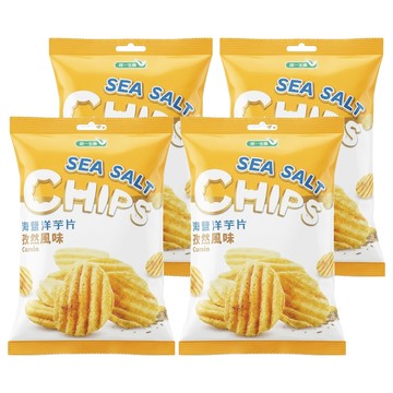 統一生機 海鹽洋芋片 孜然風味  50g  4包