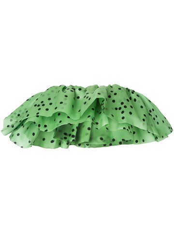 Bambah - double ruffle top - women - Silk Organza - 8 - Green