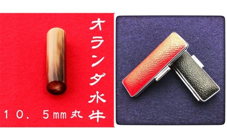 オランダ水牛10.5mm（5書体）牛革ケース（黒） ぎょうしょたい