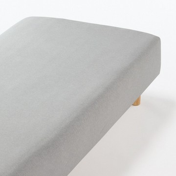 MUJI 棉天竺床包/D/混灰