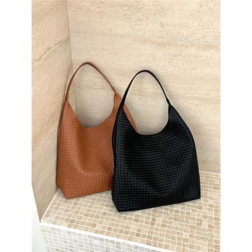 DIUDIU小眾設計慵懶通勤大容量托特包百搭高級質感黑色氣質單肩包