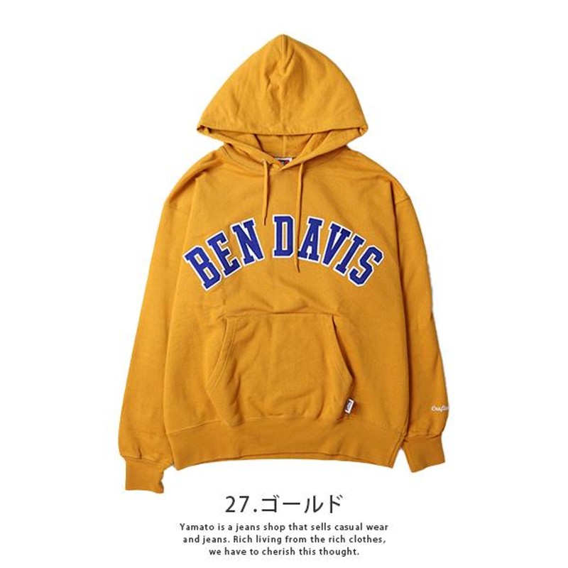 ベンデイビス パーカー BEN DAVIS プルオーバー カレッジロゴ ワッペン