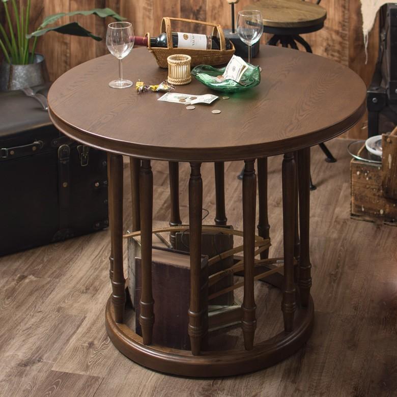 机・テーブルアンティーク 木製 ラウンドテーブル センターテーブル 円形 円卓 ヴィンテージ