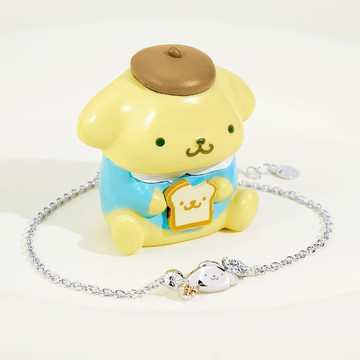 Sanrio學院Mix系列-Pompompurin布丁狗晶鑽純銀手鍊