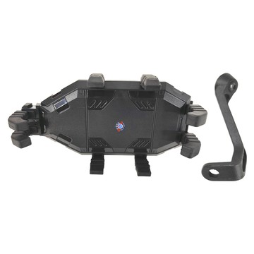 GLiTTER 宇堂 八爪摩托車導航支架 + 掛勾  照後鏡款  適用7吋以下手機  GT-1810  黑色