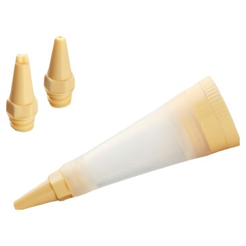 FACKELMANN 法克曼 三合一奶油擠花器 德國百年品牌 3種尺寸 耐熱100°C 適用洗碗機  擠花器 + 3個擠花嘴  黃色  1組