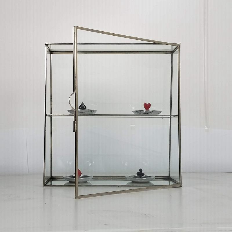 ガラスキャビネット ガラスショーケース ディスプレイケース 鉄製