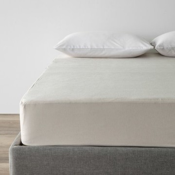 SNOW TOUCH 涼感床包式保潔墊單人 卡其