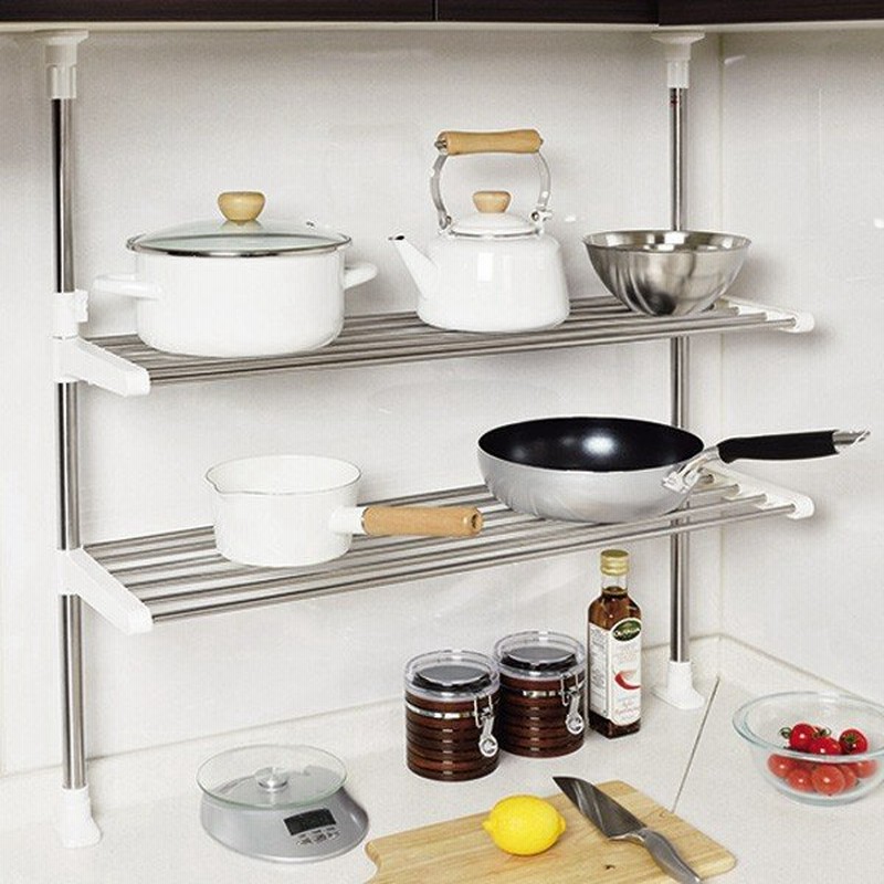 キッチンラック 突っ張り 2段 シンク上収納 ステンレス製 ステージア 突っ張りラック 突っ張り棚 突っ張り式 通販 Lineポイント最大0 5 Get Lineショッピング