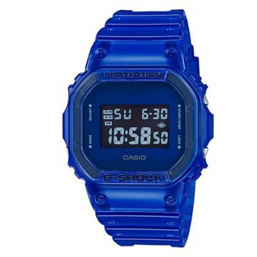 CASIO 卡西歐G-SHOCK透視系列 飽和彩色果凍 防震電子錶 DW-5600SB-2