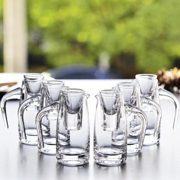 二兩分酒器家用白酒杯套裝酒具一壺一杯小號一口子彈烈酒杯帶刻度