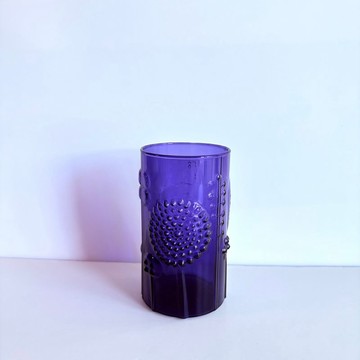 Nuutajärvi Oiva Toikka Flora ⁎༶ 努塔亞爾維 芙蘿拉 玻璃杯 紫羅蘭色