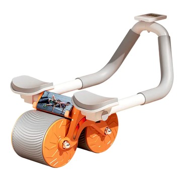 自動回彈健腹輪 ABS+PVC材質 1.8公斤  不適用  灰色 + 白色 + 橘色