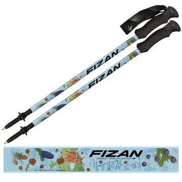 【墾趣】FIZAN 超輕三節式健行登山杖2入特惠組 能高越古道藍