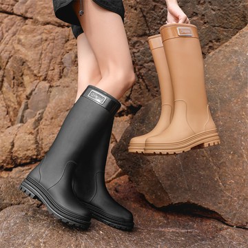 雨鞋女款時尚成人高筒雨靴保暖水鞋耐磨防滑防水膠鞋雨靴雨林徒步