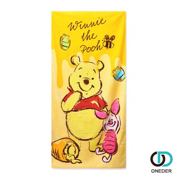 【ONEDER】迪士尼 小熊維尼純棉毛巾 大浴巾1件組(WP-DC005)
