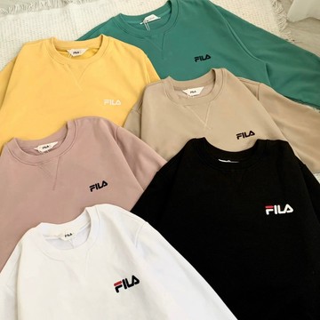 【KT USA】限時折扣！！！FILA 大學T 新款 刺繡LOGO 小字LOGO 素款 經典大學T